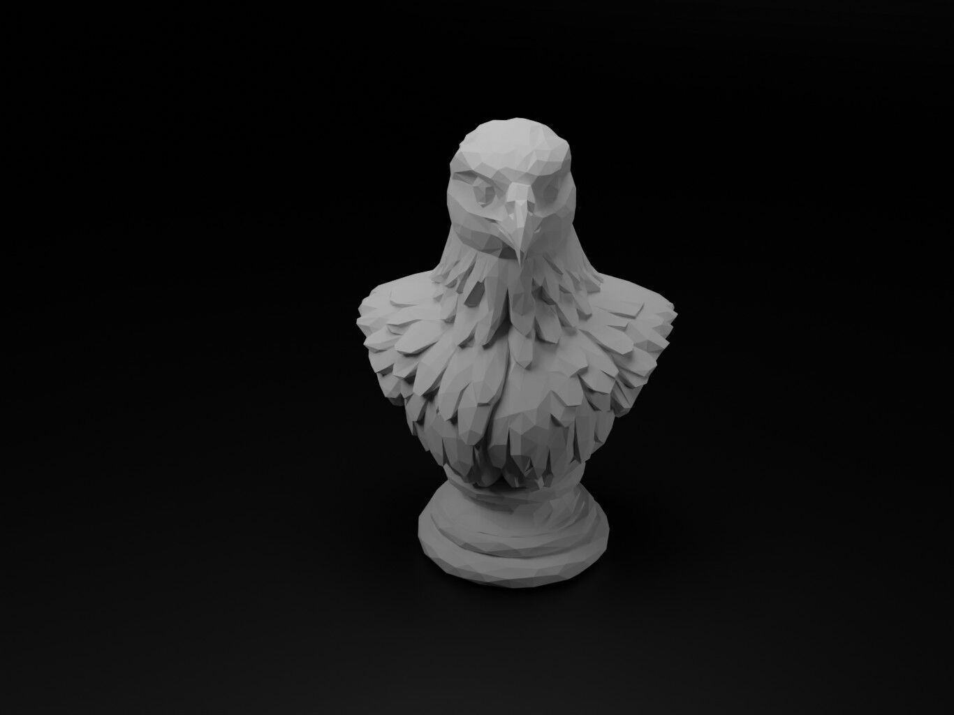 Falcon Animal Low Poly 3D print model_2