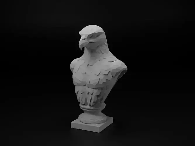 Falcon Animal Low Poly
