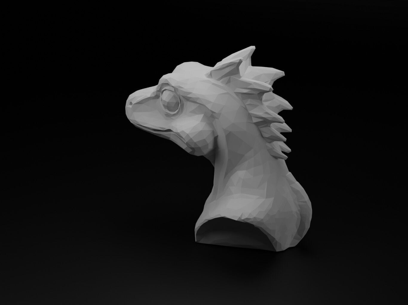 Gecko Animal Low Poly 3D print model_2