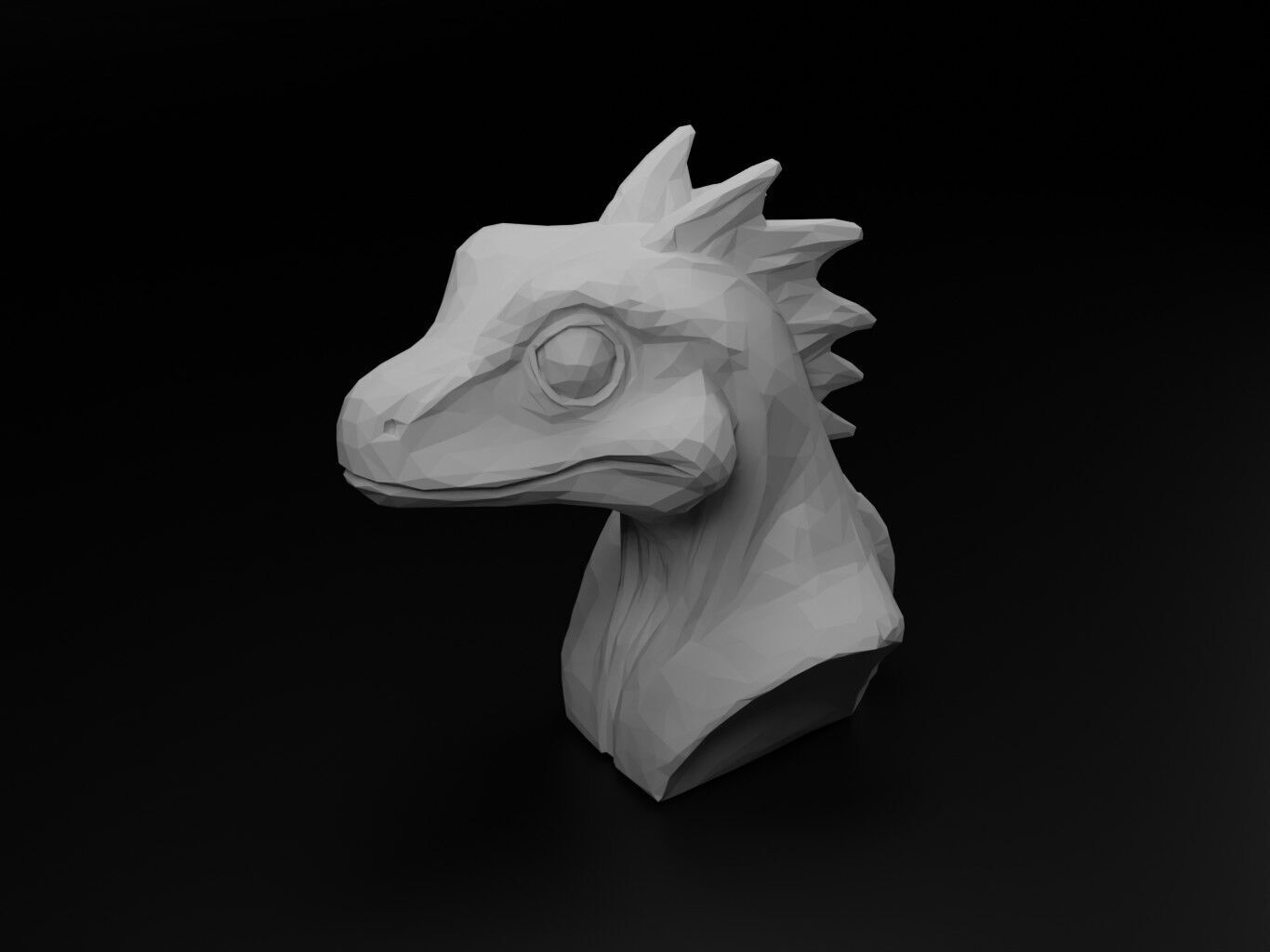 Gecko Animal Low Poly 3D print model_1