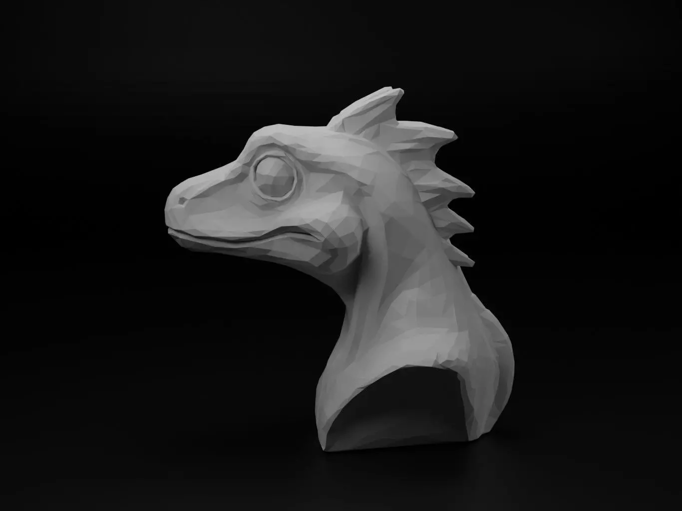 Gecko Animal Low Poly 3D print model_0