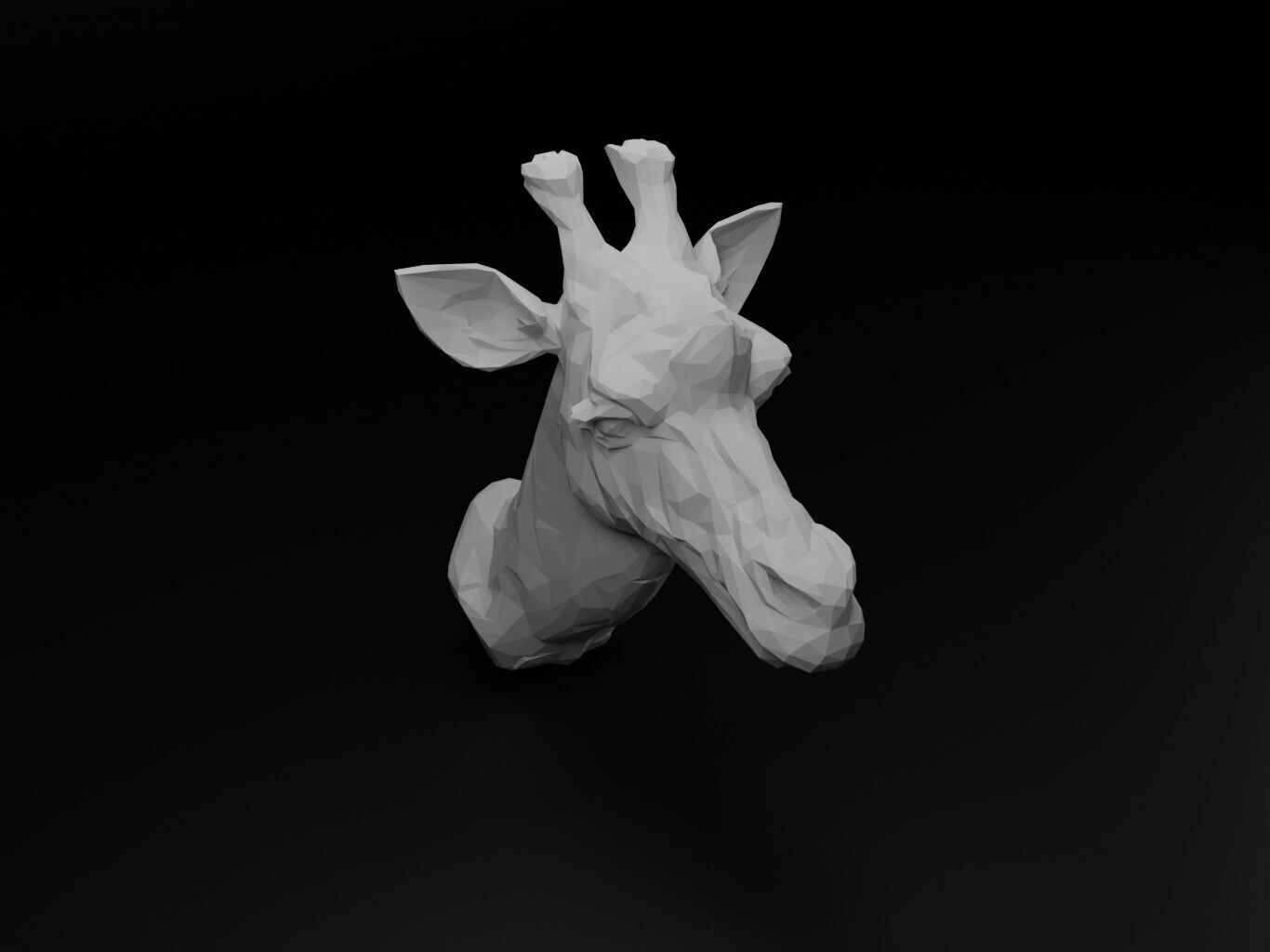 Giraffe Animal Low Poly 3D print model_1