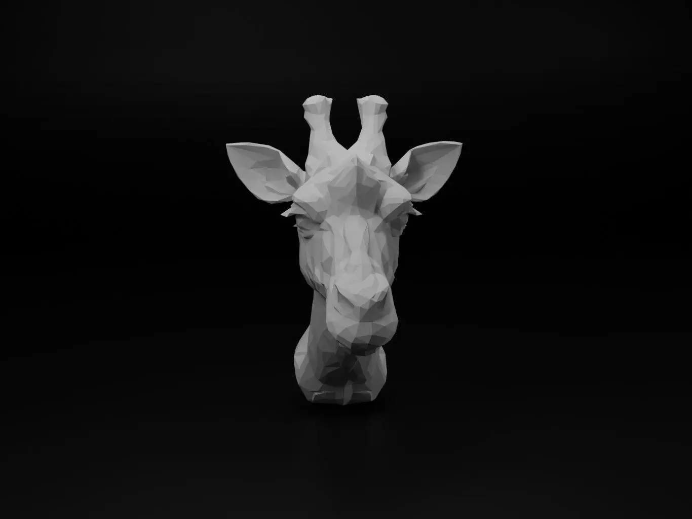 Giraffe Animal Low Poly 3D print model_0