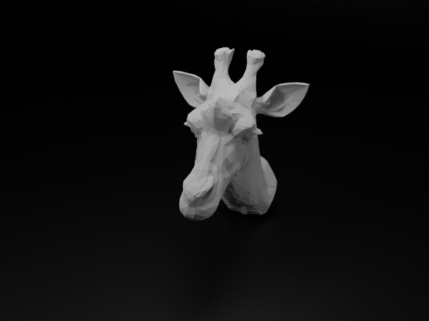 Giraffe Animal Low Poly 3D print model_2
