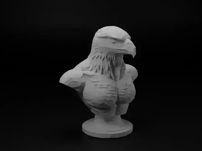 Hawk Animal Low Poly