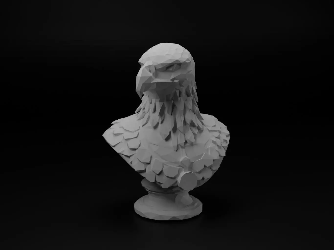 Hawk Animal Low Poly 3D print model_0