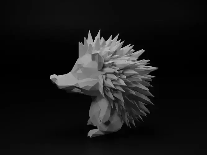Hedgehog Animal Low Poly