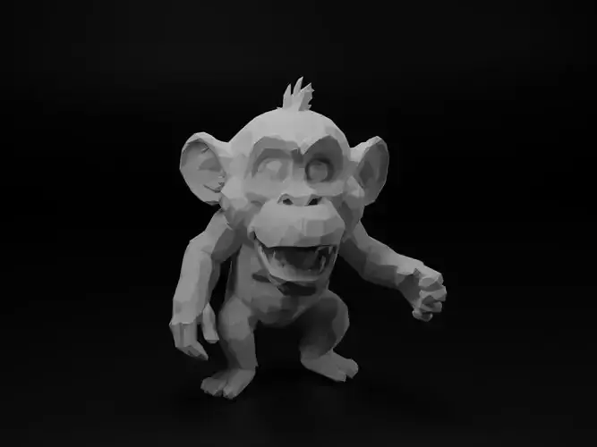 Monkey Animal Low Poly