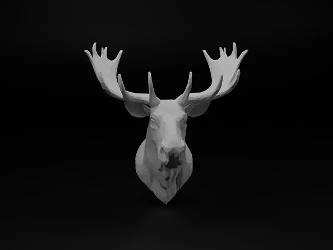 Moose Animal Low Poly