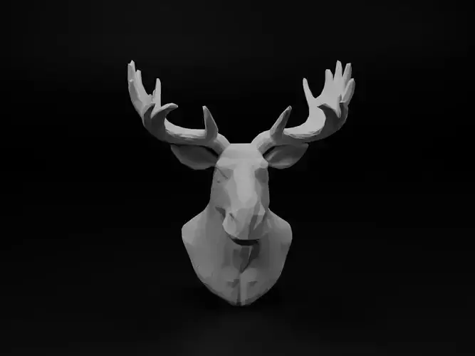 Moose Animal Low Poly