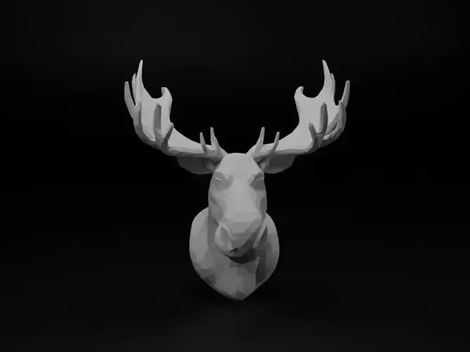 Moose Animal Low Poly