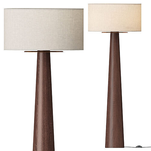 CB2 Eastside Acacia Wood Floor Lamp 3D model