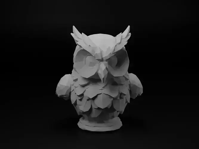 Owl Animal Low Poly