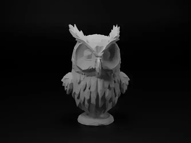 Owl Animal Low Poly