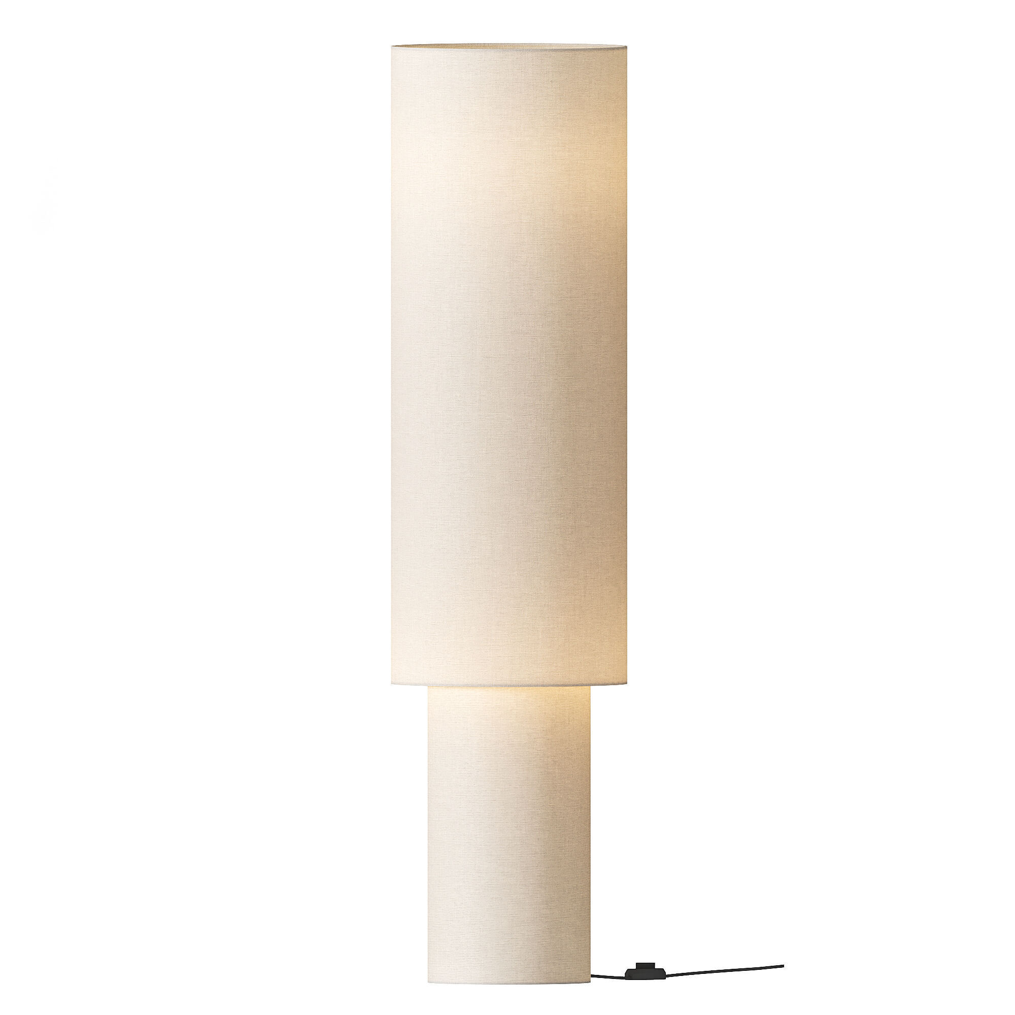 H M Fabric and Metal Floor Lamp 3D model_1