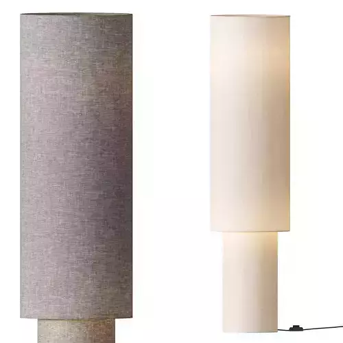 H M Fabric and Metal Floor Lamp