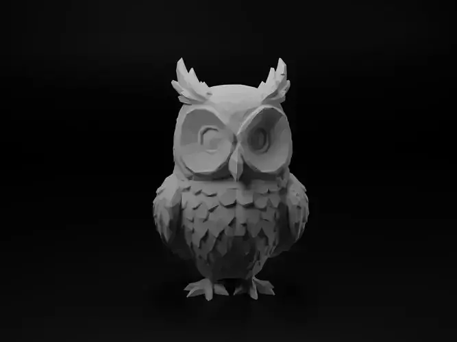 Owl Animal Low Poly
