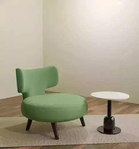 ARIA LEISURE CHAIR AND TABLE Low-poly 3D model