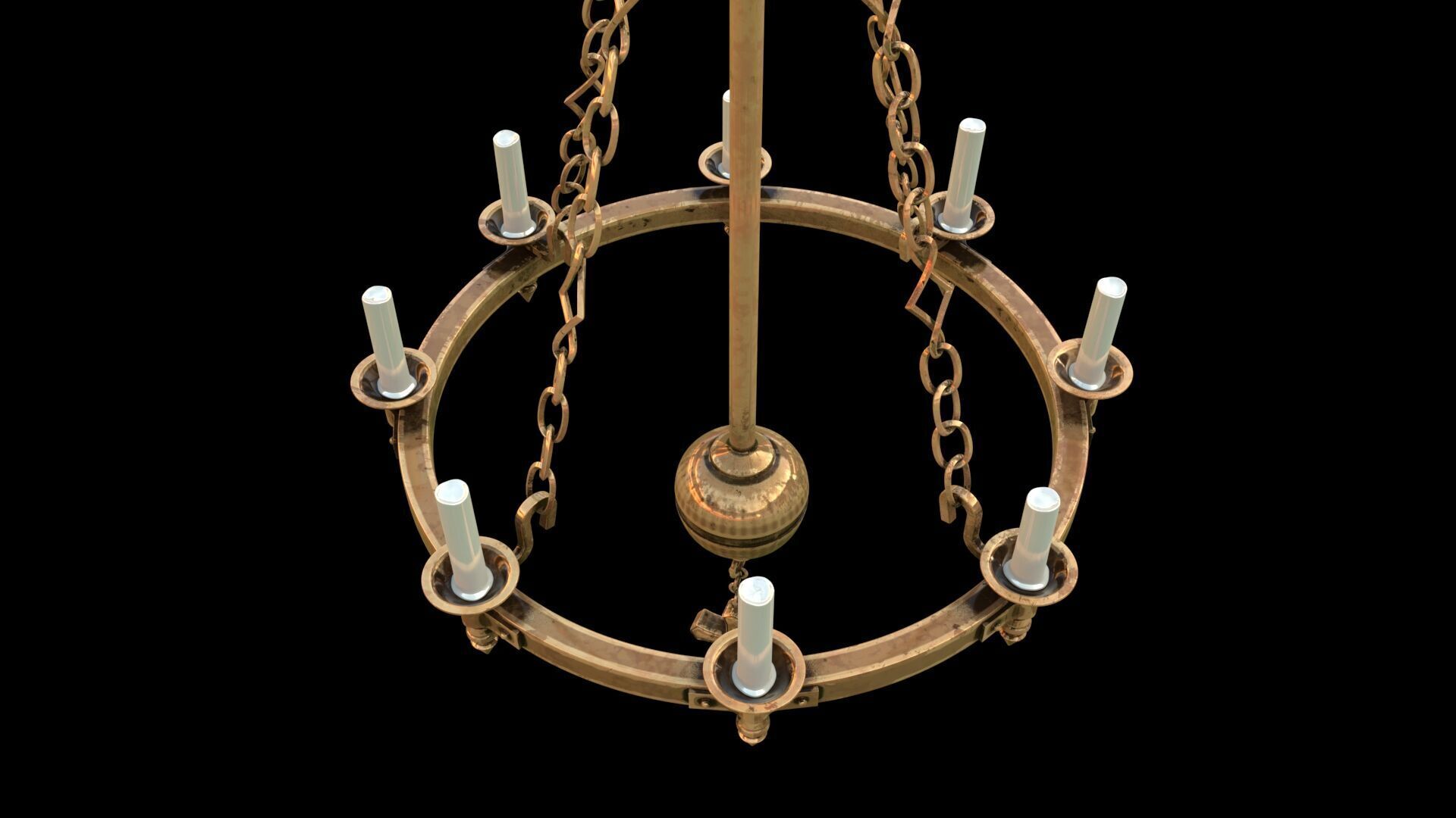 church candle ceiling light2 3D model_2