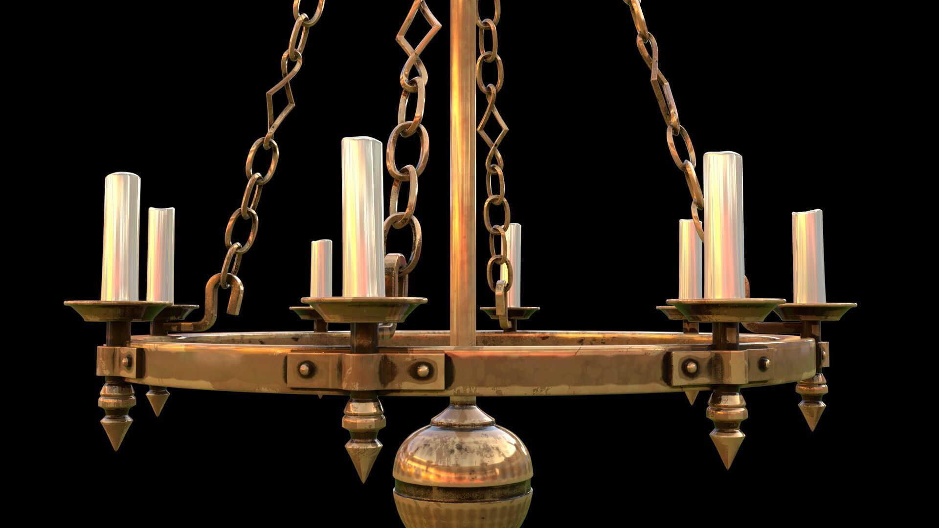 church candle ceiling light2 3D model_7