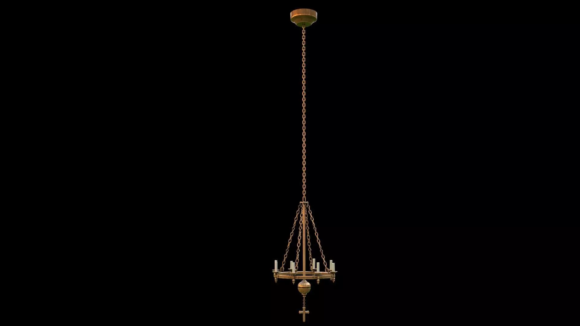 church candle ceiling light2 3D model_0