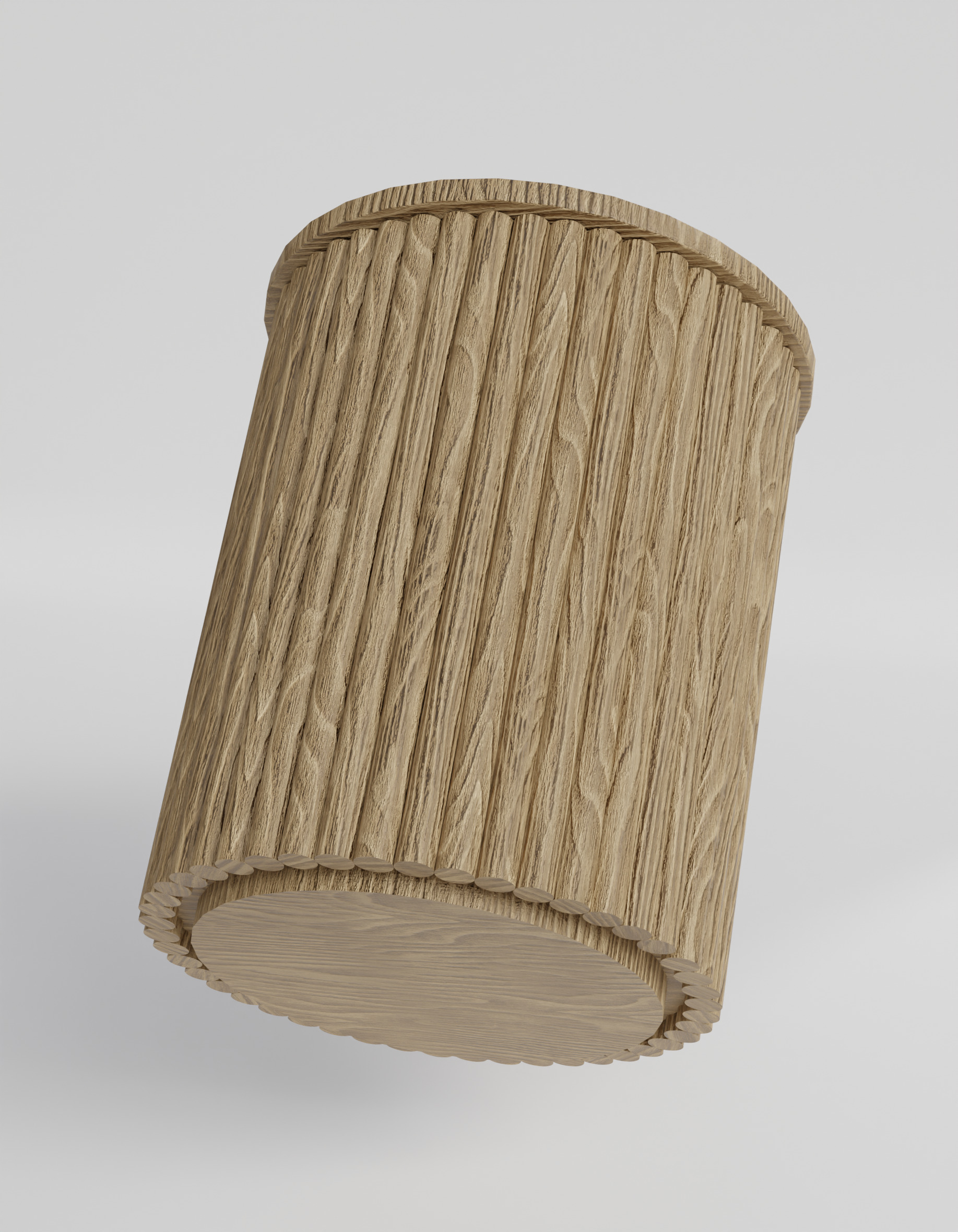 Rolf Wood Side Table Low-poly 3D model_5