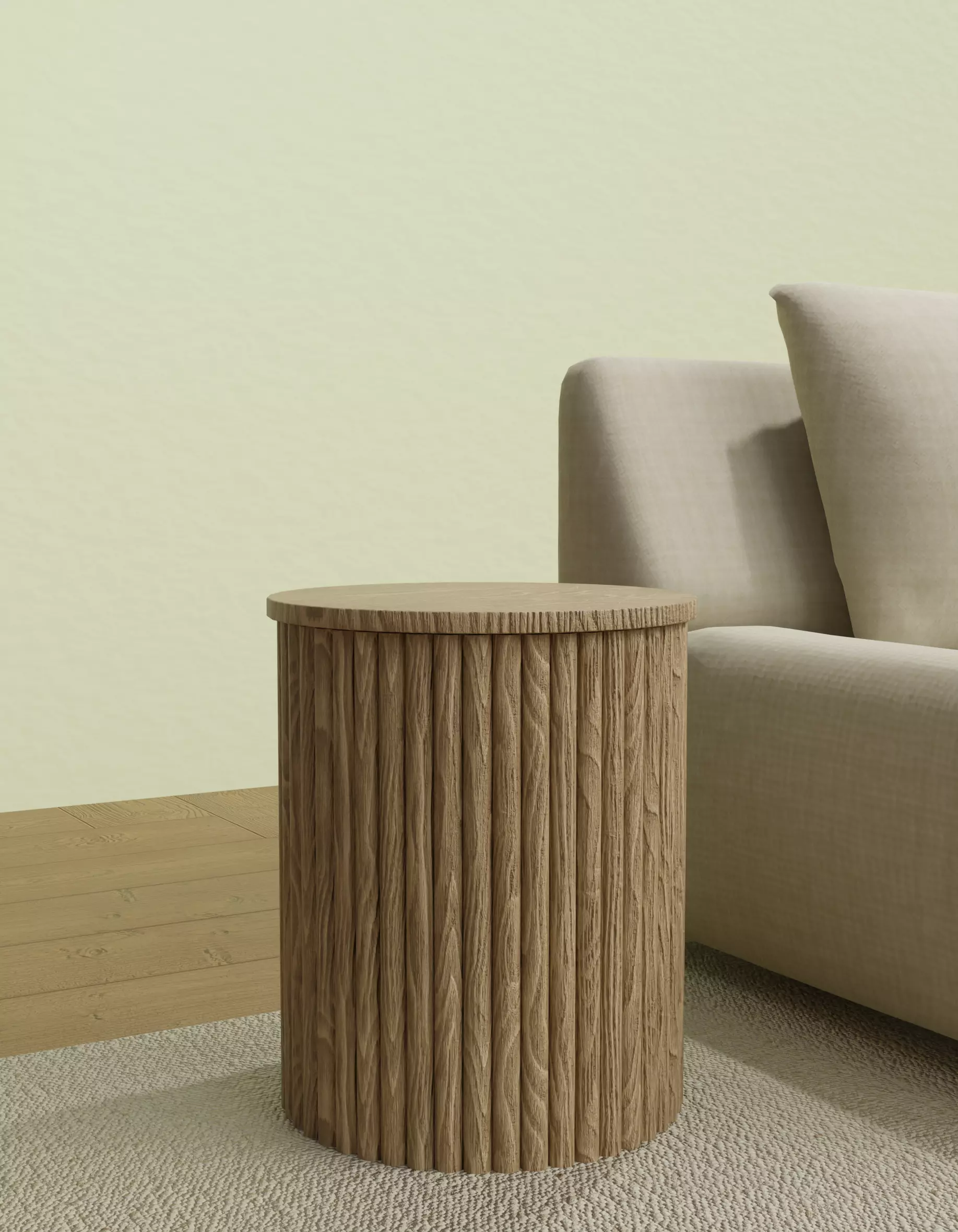 Rolf Wood Side Table Low-poly 3D model_0