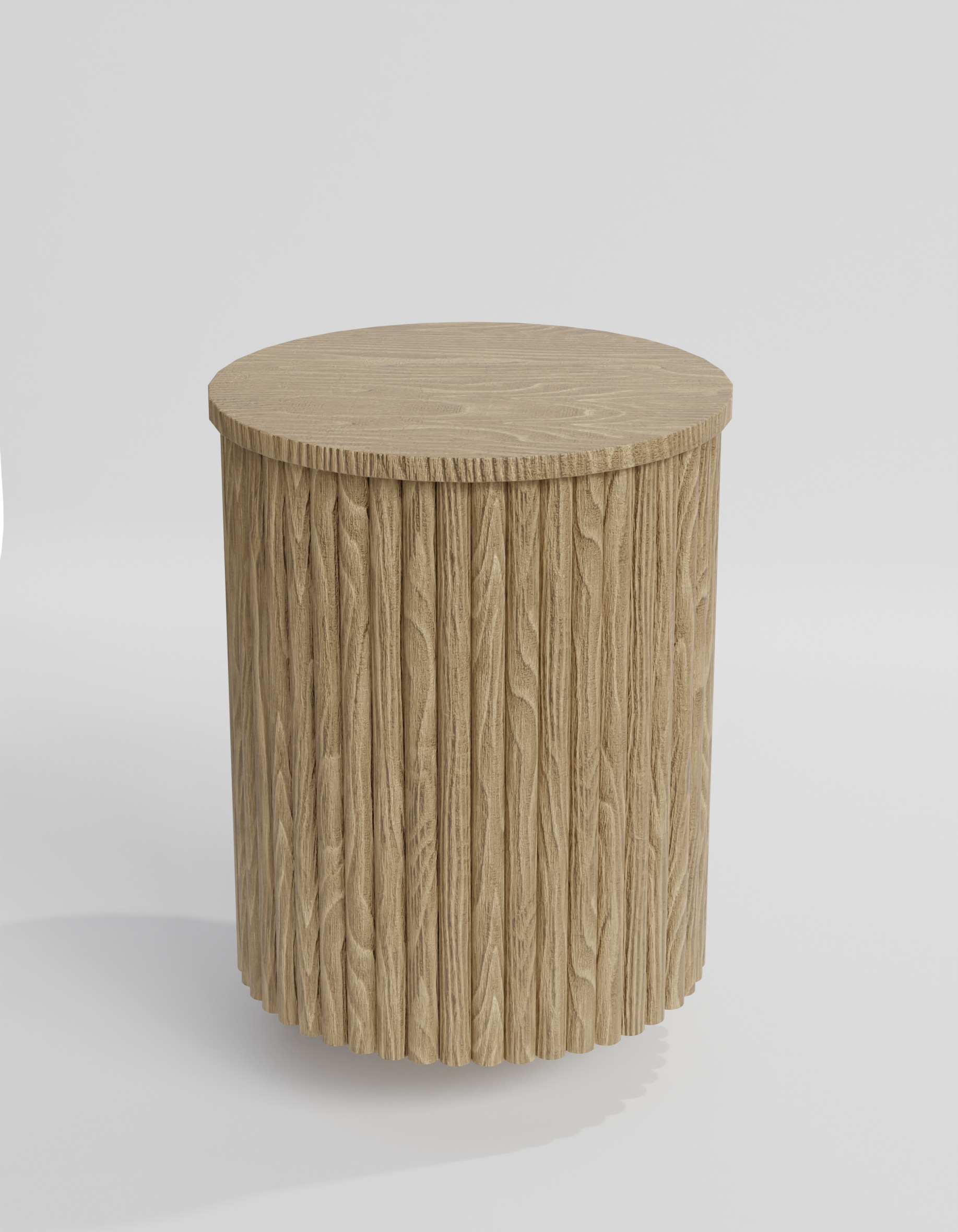 Rolf Wood Side Table Low-poly 3D model_2