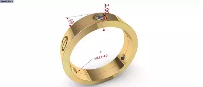 LOVE RING 3 DIAMONDS sizes 12