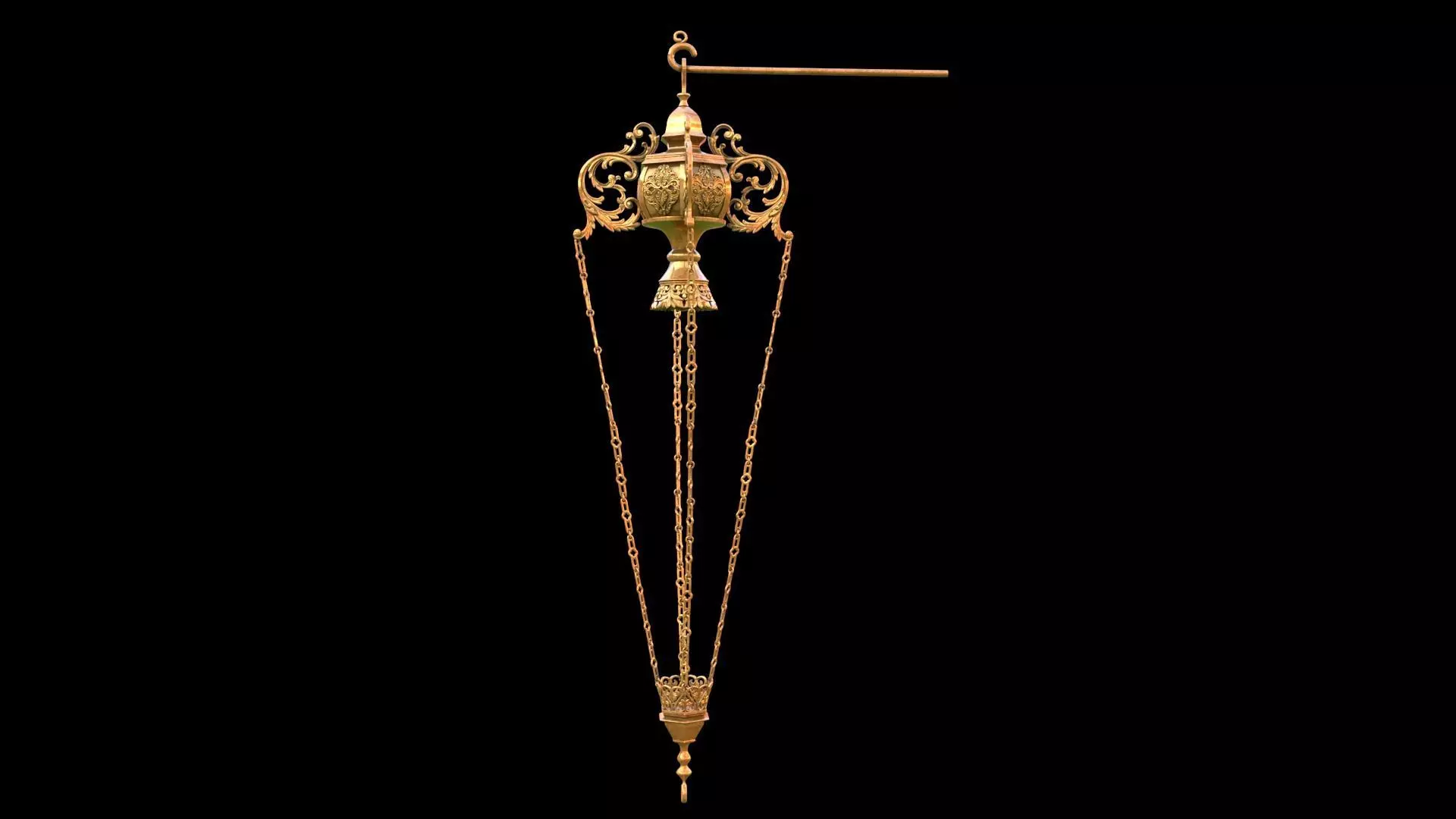 church candle light 3 3D model_0