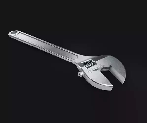 Adjustable Wrench Detailed