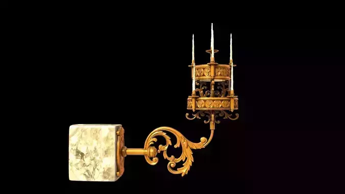 church wall candle light