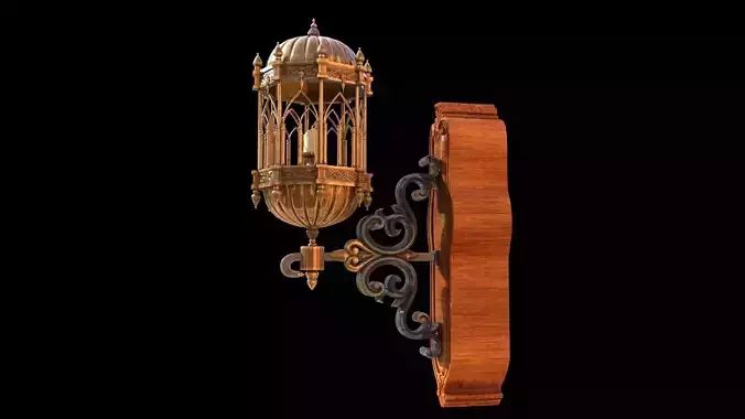 church wall candle light