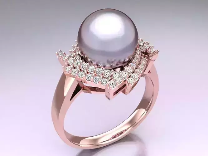 Pearl Ring - Womens Rings  - N420233 3D print model