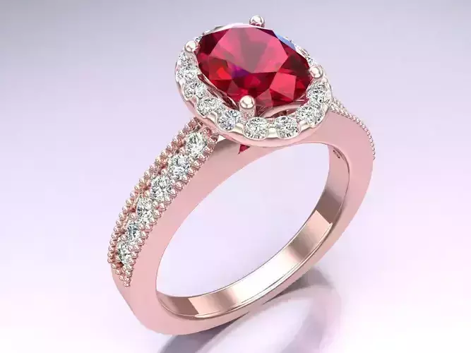 Oval stone ring - Womens  Rings - N420256