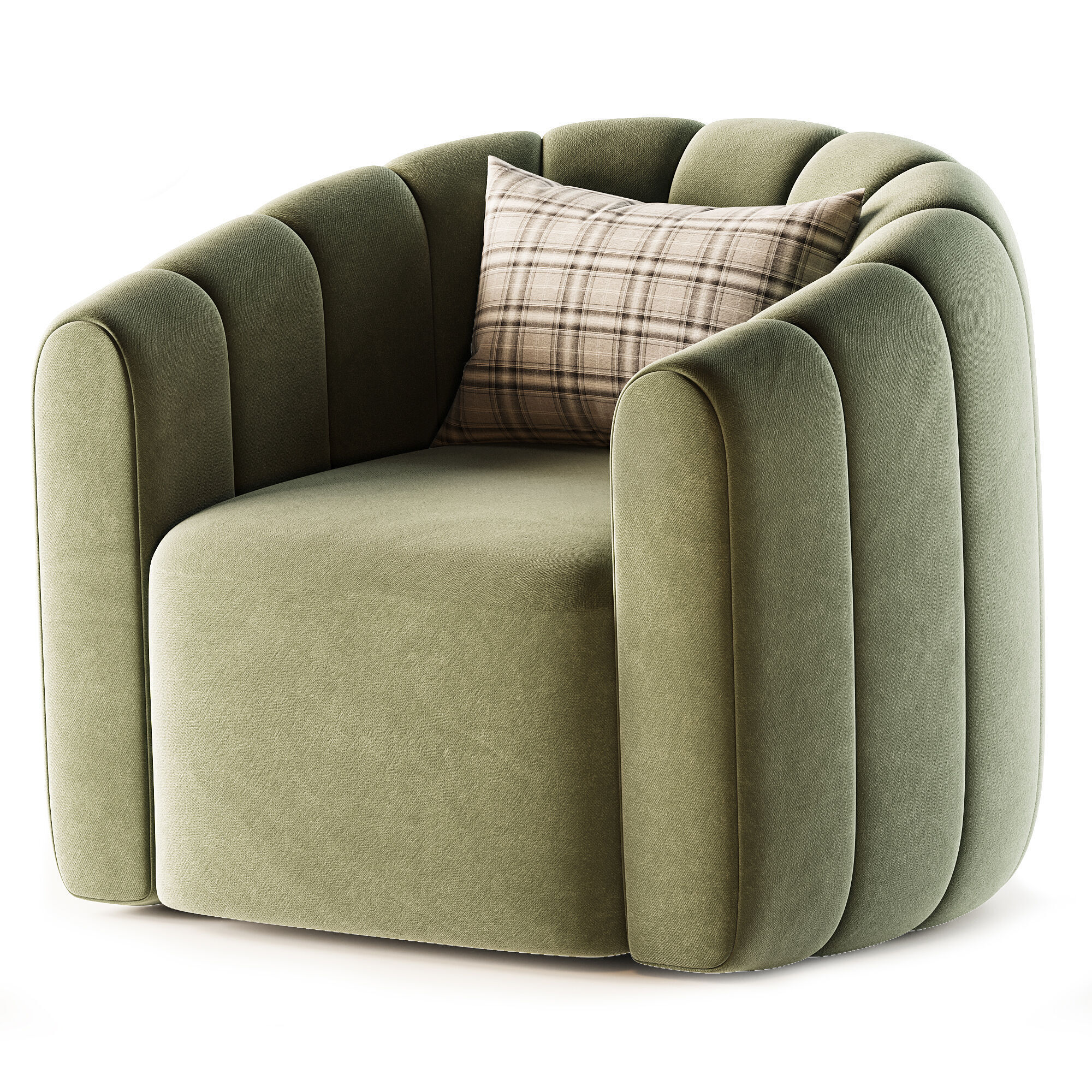 Fitz Armchair By Crate Barrel 3D model_1