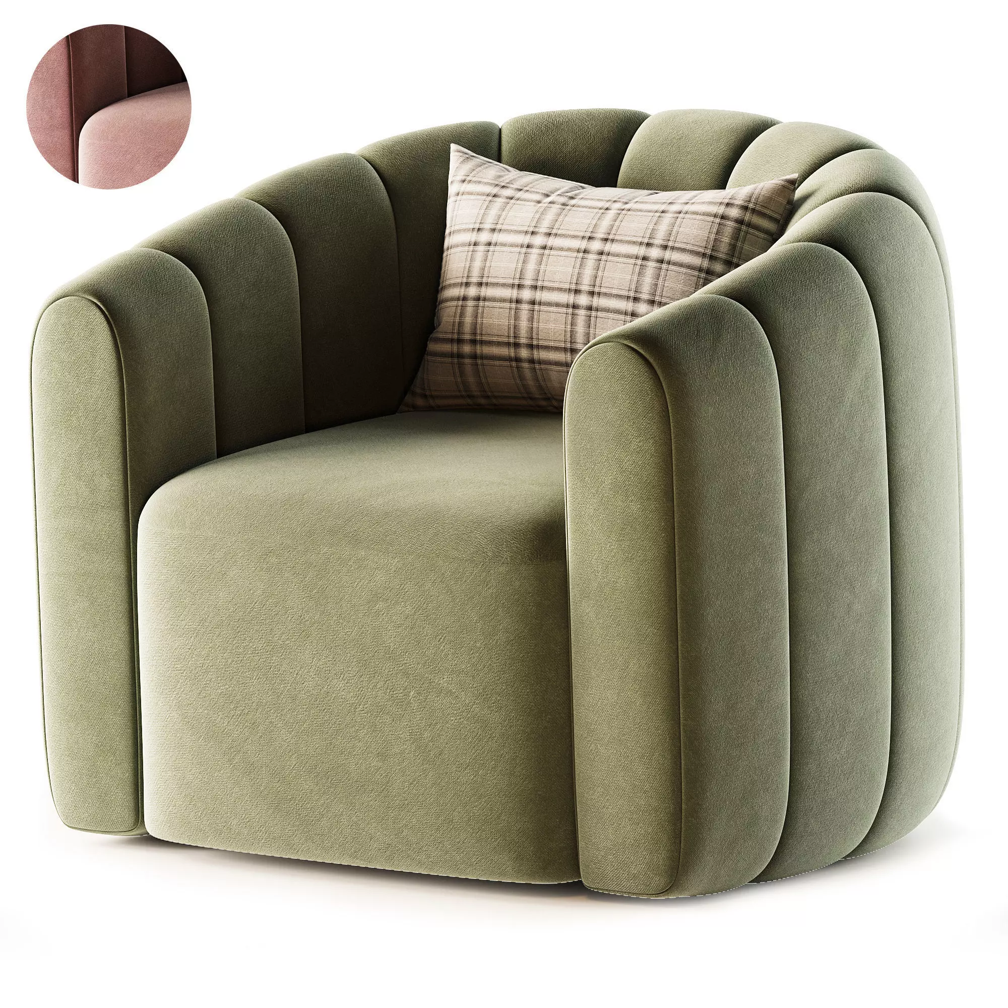 Fitz Armchair By Crate Barrel 3D model_0