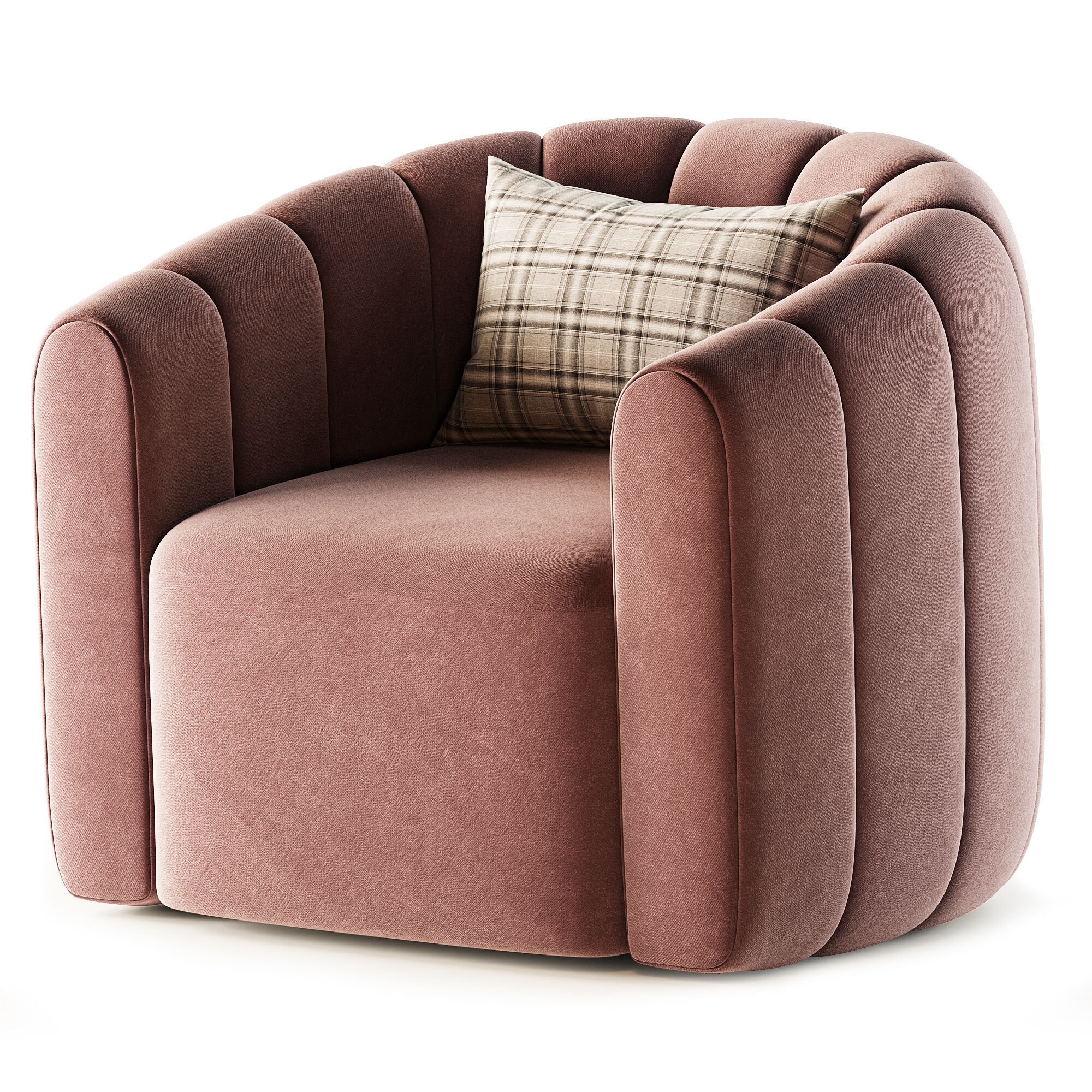 Fitz Armchair By Crate Barrel 3D model_2