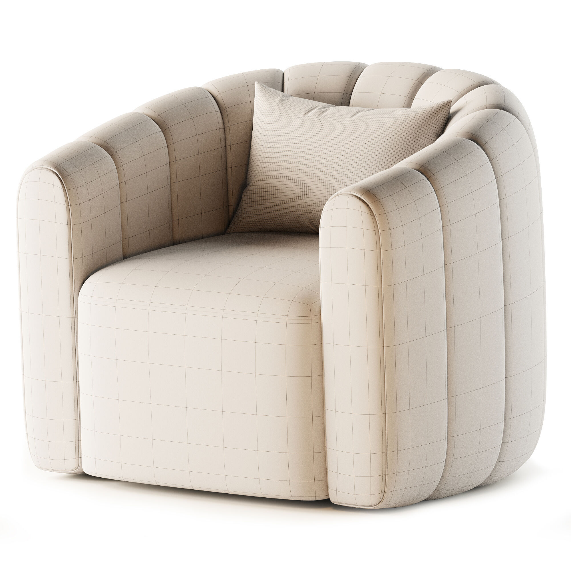 Fitz Armchair By Crate Barrel 3D model_4