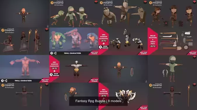 Fantasy Rpg Bundle 3D Model Collection