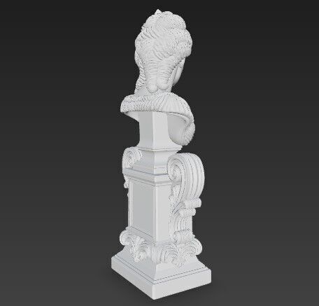 Neoclassical Style Bust 3D Printable Decorative Model 3D print model_11
