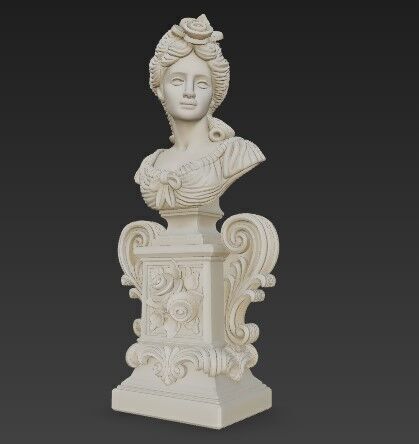 Neoclassical Style Bust 3D Printable Decorative Model 3D print model_1
