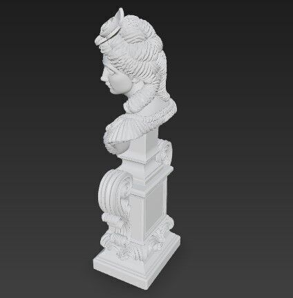 Neoclassical Style Bust 3D Printable Decorative Model 3D print model_2