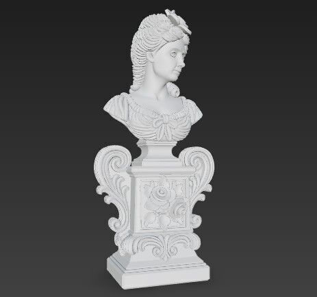 Neoclassical Style Bust 3D Printable Decorative Model 3D print model_8