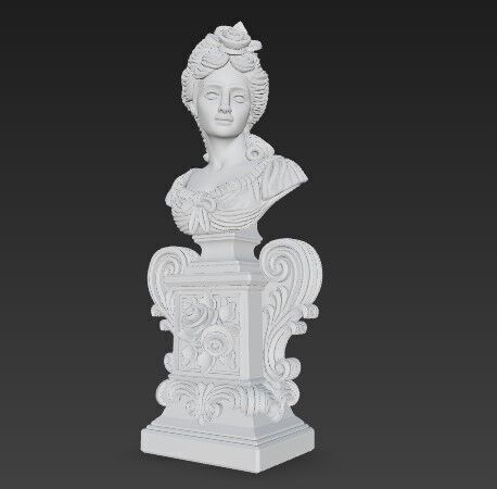 Neoclassical Style Bust 3D Printable Decorative Model 3D print model_6