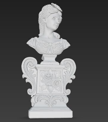 Neoclassical Style Bust 3D Printable Decorative Model 3D print model_4
