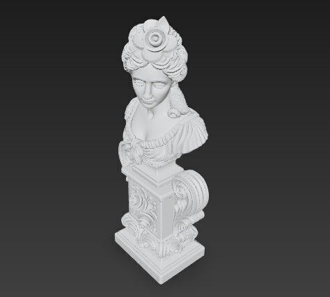 Neoclassical Style Bust 3D Printable Decorative Model 3D print model_3