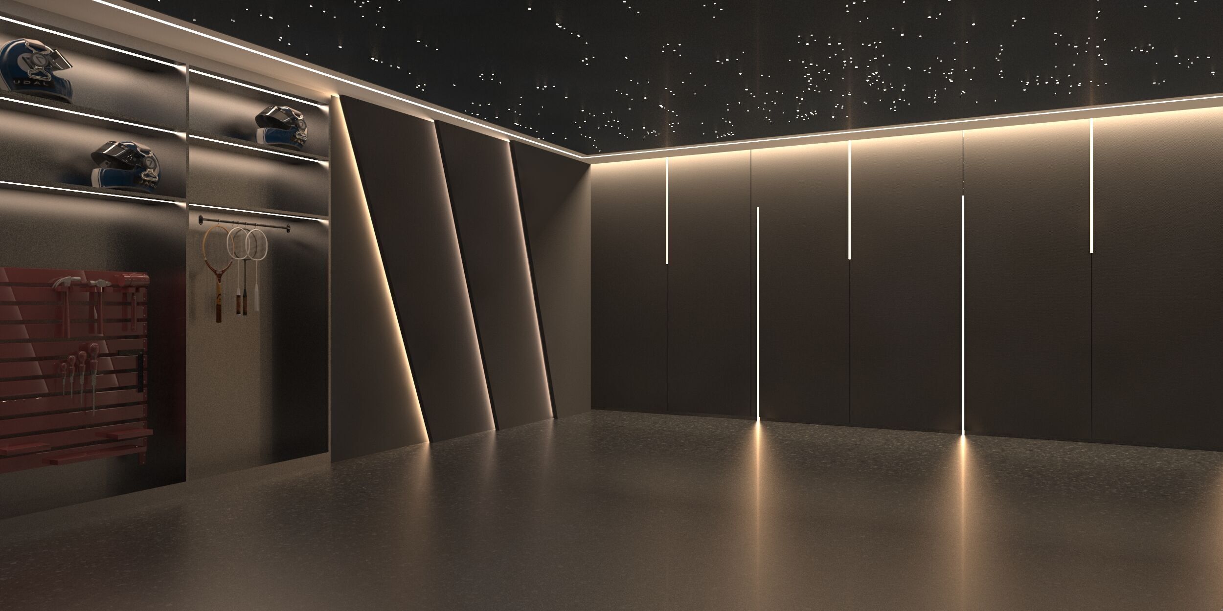 Car studio interior 3D model_1