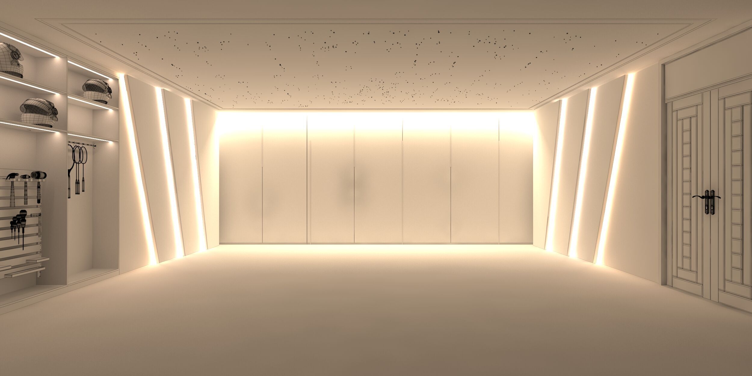 Car studio interior 3D model_3