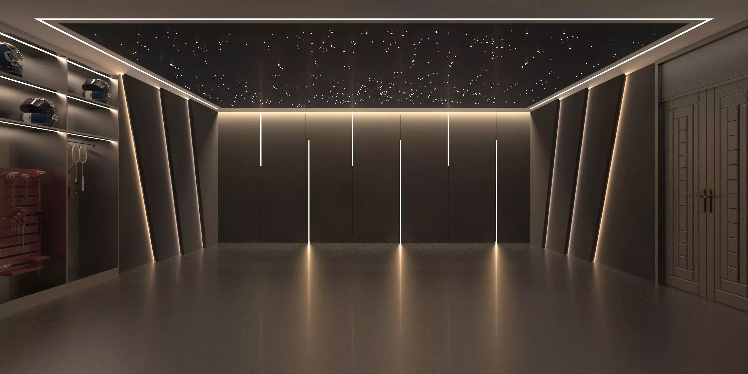 Car studio interior 3D model_0